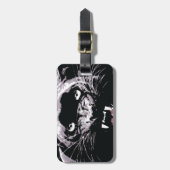 Zwart & Wit Jaguar Ogen Bagagelabel (Voorkant verticaal)