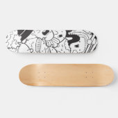 Zwart-wit Japans werkstation Skateboard (Horizontaal)