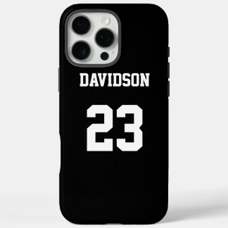 Zwart-wit Jersey Custom iPhone 16 Pro Max Hoesje