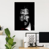 Zwart-wit John Wick-citaat Poster (Thuiskantoor)