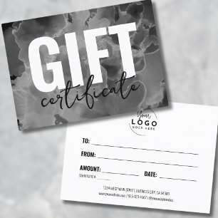 Zwart Wit Jouw Logo Zakelijk Cadeaubon Visitekaartje