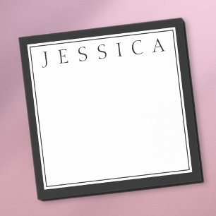 Zwart & Wit JOUW NAAM Post-it® Notes