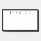 Zwart & Wit | JOUW NAAM Post-it® Notes (Voorkant)