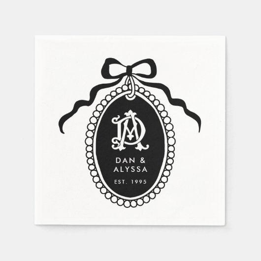 Zwart-wit Jubileum Servet (Voorkant)
