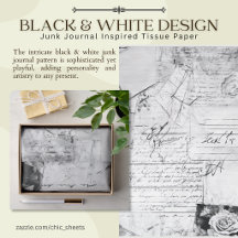 Zwart & Wit Junk Journal Geïnspireerd Design