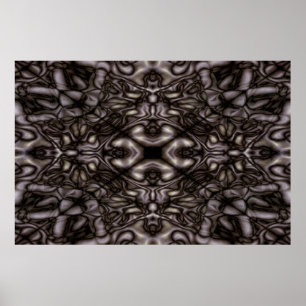 Zwart-wit kaleidoscoop poster