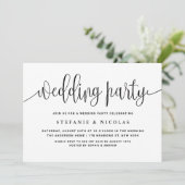 Zwart-wit kalligrafie bruiloft kaart (Staand voorkant)