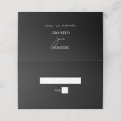 Zwart & Wit Kalligrafie Handtekening Script Bruilo (Buitenkant ongevouwen)