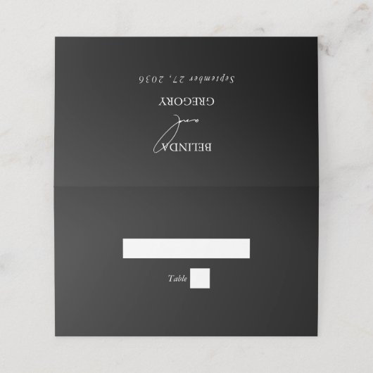 Zwart & Wit Kalligrafie Handtekening Script Bruilo (Buitenkant ongevouwen)