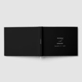 Zwart & Wit Kalligrafie Handtekening Script Bruilo Gastenboek (Volledig)