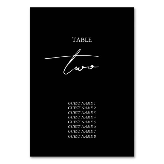 Zwart & Wit Kalligrafie Handtekening Script Bruilo Kaart (Achterkant)