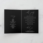 Zwart & Wit Kalligrafie Handtekening Script Bruilo Programma (Binnen)