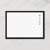 Zwart-wit kalligrafie moderne QR-code Informatiekaartje (Achterkant)