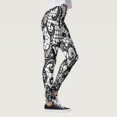 Zwart-wit Kant Leggings OPVALLEN (Rechts)