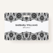 Zwart & Wit Kant Rand Badge (Achterkant)