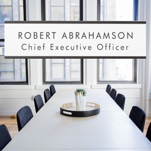 Zwart-wit Kantoor Deurtekenen Sign Deurbordje