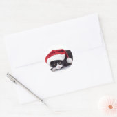 ZWART-WIT KAT IN Santa hat Sticker (Envelop)
