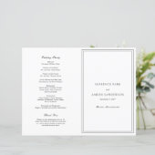 Zwart-wit katholiek huwelijksprogramma (Staand voorkant)