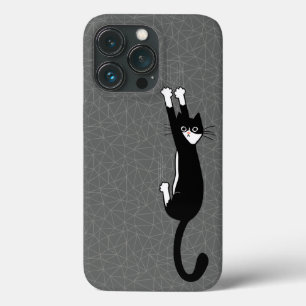 Zwart-wit katje ingeschakeld Funny Tuxedo Cat iPhone 13 Pro Hoesje