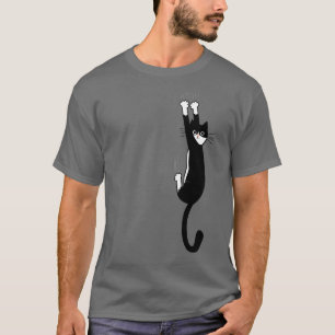 Zwart-wit katje ingeschakeld Funny Tuxedo Cat T-shirt
