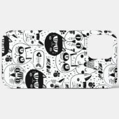 Zwart wit kattengezicht (alle telefoons) Case-Mate iPhone case (Achterkant (horizontaal))