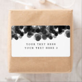 Zwart & Wit Kaviaar Stippen Party Pakket Label (Insitu)