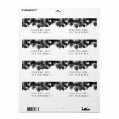 Zwart & Wit Kaviaar Stippen Party Pakket Label (Full Sheet)