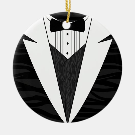 Zwart/wit Keramisch Ornament (Voorkant)