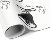 Zwart-wit kerst cadeaupapier (Rol Hoek)