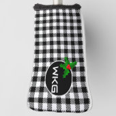 Zwart/Wit Kerst Custom Golf Blade Putter Hoesje Golfheadcover (Draai 90)