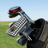 Zwart/Wit Kerst Custom Golf Blade Putter Hoesje Golfheadcover (Insitu)