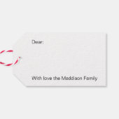 Zwart-wit Kerst Gift Label Sets Cadeaulabel (Achterkant Horizontaal)