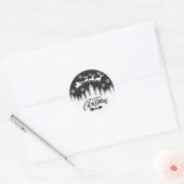 zwart-wit Kerst stickers (Envelop)