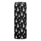 Zwart-wit Kerst Thermische Tumbler Thermosbeker (Achterkant)