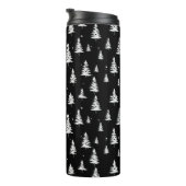 Zwart-wit Kerst Thermische Tumbler Thermosbeker (Geroteerd rechts)