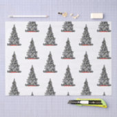 Zwart-wit KERSTBOOM Tissue Paper Tissuepapier (Craft)