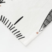 Zwart-wit kerstboompatroon fleece deken (Hoek)