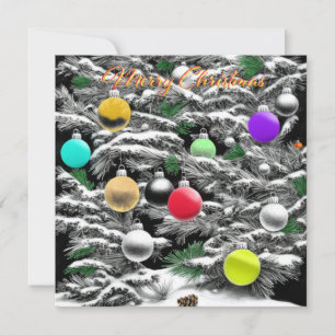 Zwart-wit kerstfeest en kleur