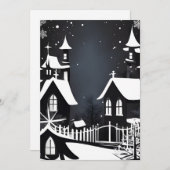 Zwart-wit Kerstkaart (Voorkant / Achterkant)