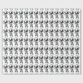 Zwart-wit kerstkerstkerstkerstkerstpapier cadeaupapier (Vlak)