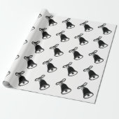 Zwart-wit Kerstmis Cadeaupapier (Uitgerold)