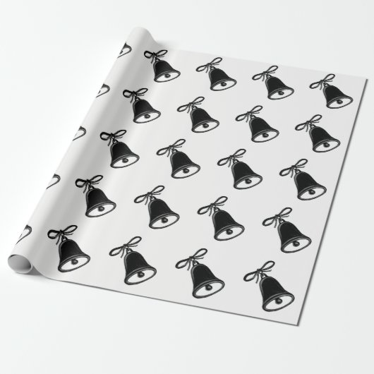 Zwart-wit Kerstmis Cadeaupapier (Uitgerold)