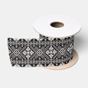 Zwart-wit Kerstmis Fair Isle-patroon Lint