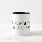 Zwart-wit Kerstmis in juli Mok (Midden)