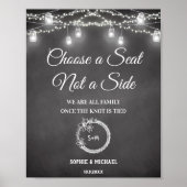 Zwart wit Kies een Poster voor het bruiloft van de (Voorkant)