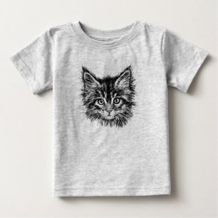 Zwart-wit kitten gezicht