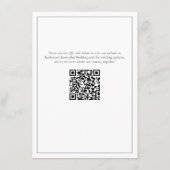 Zwart Wit Klaproos Bloemen Elegante Bruiloft Recep Informatiekaartje (Achterkant)