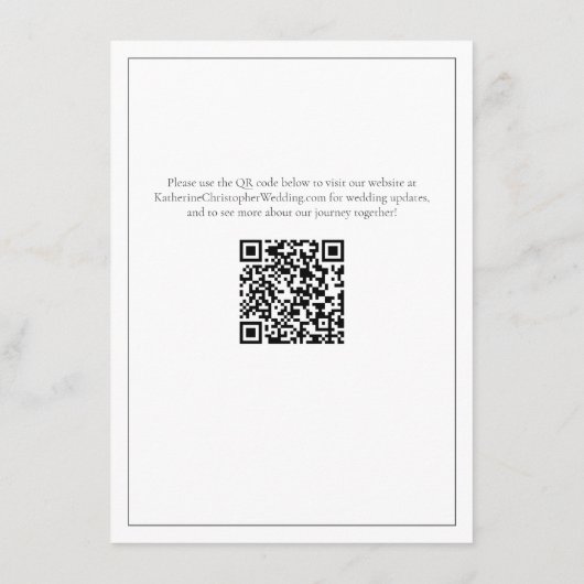 Zwart Wit Klaproos Bloemen Elegante Bruiloft Recep Informatiekaartje (Achterkant)