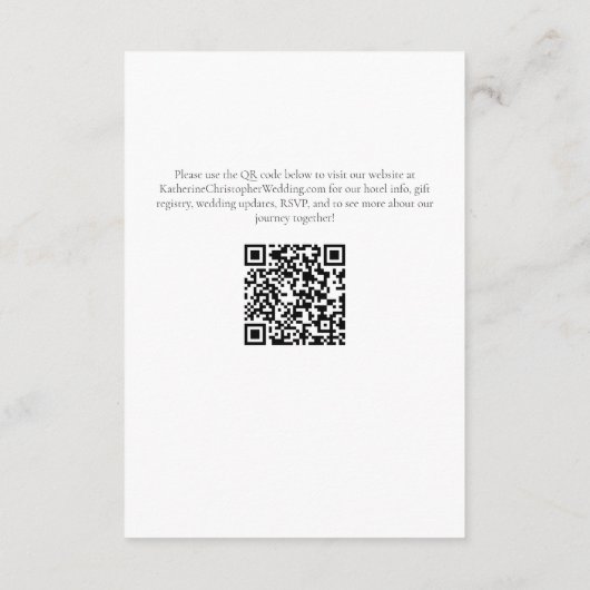 Zwart & Wit Klaprozen Elegant Bruiloft Wishing Wel Informatiekaartje (Achterkant)