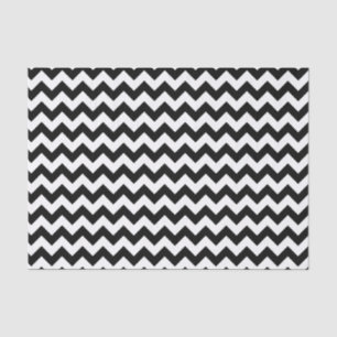 Zwart-wit Klassic Chevron Traditioneel design Tissuepapier
